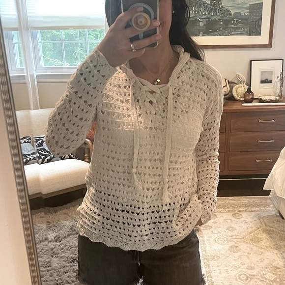 FatFace Linen Blend Beach Hoodie Sweater - Picture 9 of 12